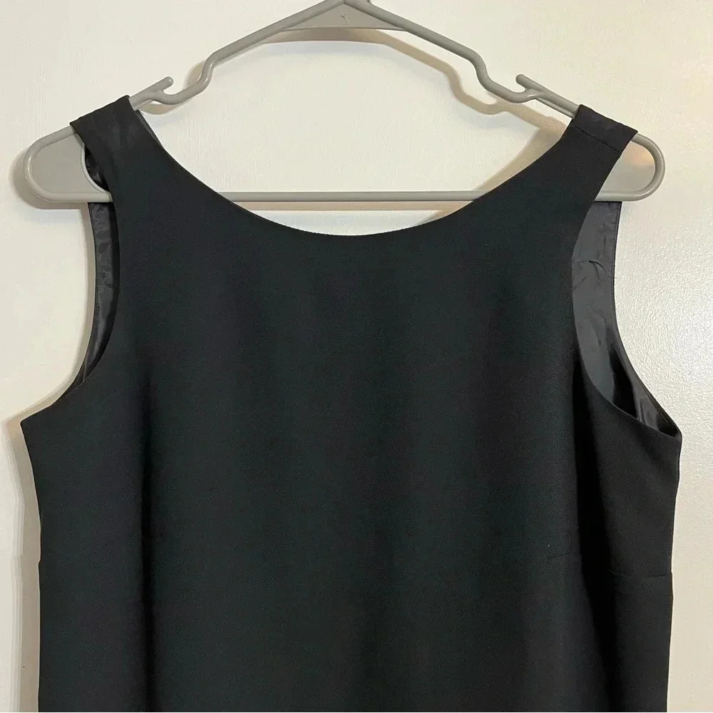 AGB Formal Sheer Cocktail Black Dress Women's size 6 V Neck Sleeveless - Picture 3 of 9